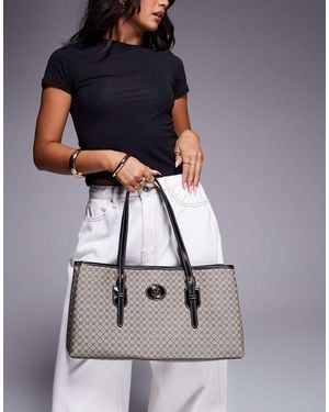 River Island East West Tote Bag - Grey