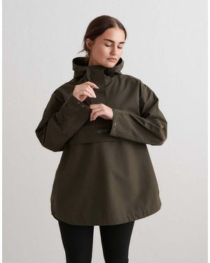 Aim'n Khaki Waterproof Oversized Anorak - Brown