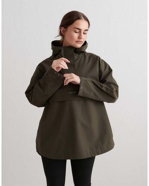 Aim'n Anorak Oversize Impermeabile Kaki - Marrone