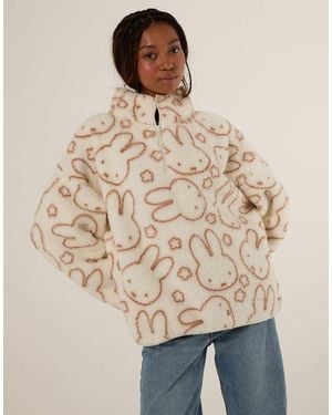 Skinnydip London Miffy X Flower Fleece Jacket - Natural