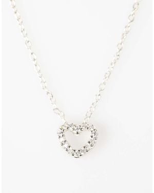 Lovisa Sterling Cubic Zirconia Heart Pendant Necklace - White