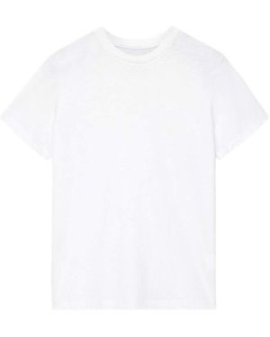 AllSaints Cody Camiseta De Manga Corta Con Cuello Redondo En Blanco Óptico