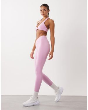BO+TEE Cross Over Waistband Legging Co-Ord - Pink