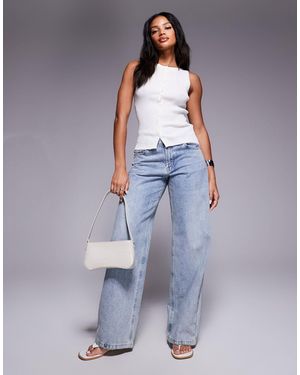 Princess Polly Ollie Low Rise Straight Leg Jeans - Blue