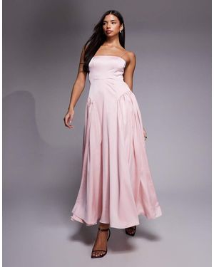 ASOS Bridesmaids Drop Waist Tie Detail Cami Midaxi Dress - Purple