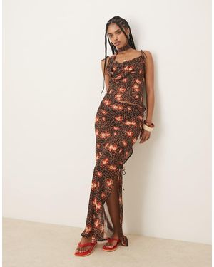 Wild Lovers Oasis Sheer Maxi Beach Skirt - Natural