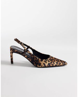 Public Desire Salsa Sling Back Kitten Heels - White