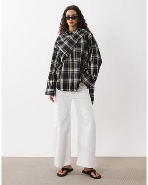 ASOS Scarf Overwrap Detail Shirt - White