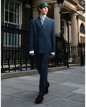 ASOS Regular Double Breasted Suit Blazer - Black