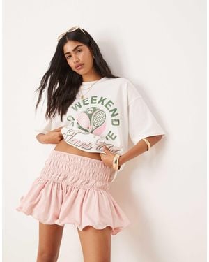 ASOS – ausgestellter minirock - Pink