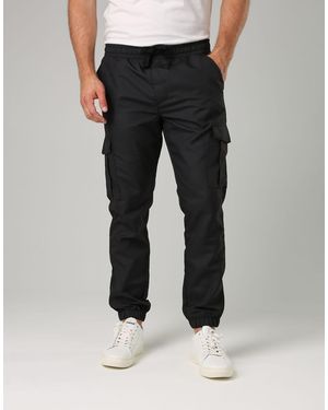 French Connection Nylon Tech Cuffed Cargo Trousers - Black