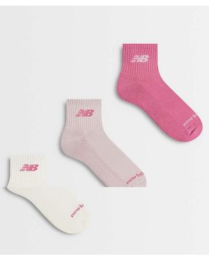 New Balance Calzini Alla Caviglia Stagionali Everyday 3 Paia - Rosa