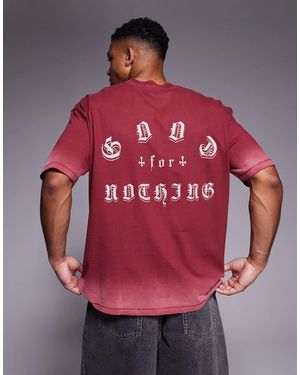 Good For Nothing Oversized T-Shirt - Red