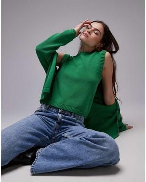 ARKET Top Sin Mangas De Punto De (Parte De Un Conjunto) - Verde