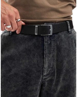 Levi's Hebron Leather Belt With Buckle - Black