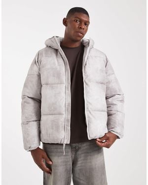 Hollister Hooded Puffer Jacket - Natural