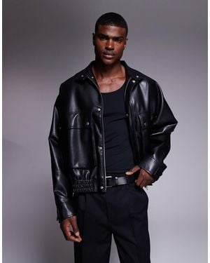 ASOS Faux Leather Jacket - Black