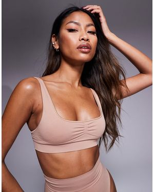 ASOS Premium Sculpting Square Neck Bra - Natural
