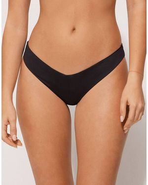 Tezenis High-Leg Brazilian Bikini Briefs - Black