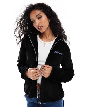 Santa Cruz Hooded Jacket With Heart Backprint - Black