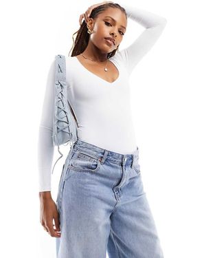 Pimkie Body con scollo a v - Bianco