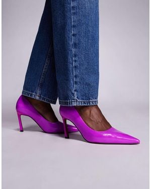 ASOS Shore Mid Heel Pumps - Purple