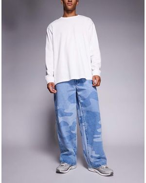 Liquor N Poker Baggy Fit Denim Jeans - Blue