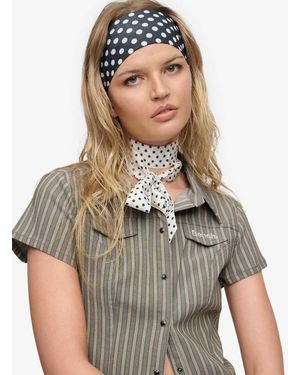 Bench x Superdry & Co Fitted Stripe Short Sleeve Shirt - White