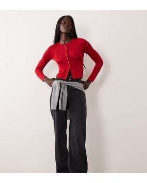 Vero Moda Jeans Met Hoge Taille En Wijde Pijpen - Rood