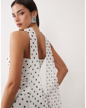 ASOS Co-ord Printed Mesh Bandeau Top With Scarf Detail - Multicolour