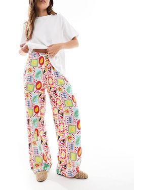 Threadbare Pantaloni Dritti - Bianco