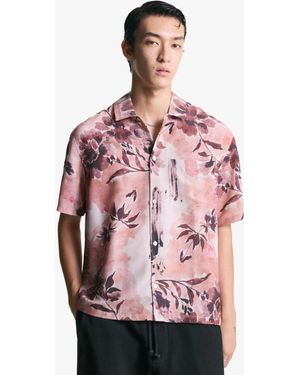 Bershka – kurzärmliges hemd - Pink