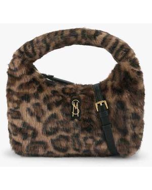 Steve Madden Fluffy Bag Leopard Print Cross Body - Brown
