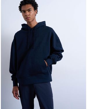 TOPMAN Sweat à capuche oversize épais - Bleu