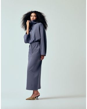 ASOS Tailored Pencil Maxi Skirt - Blue