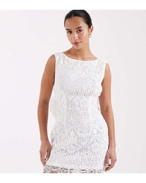 TFNC London Vestito Corto Da Sposa - Bianco