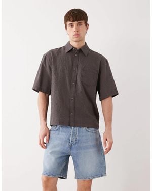 Weekday Oversized Denim Shorts - Gray