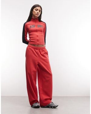 Collusion Baggy Jogger Met Onafgewerkte Zoom - Rood