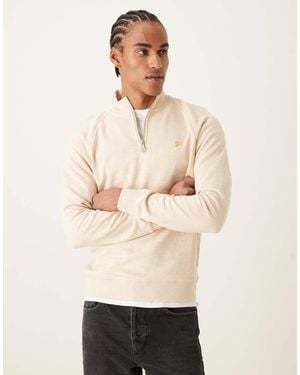 Farah Sudadera Con Cremallera Corta Y Logo Jim De -Neutro