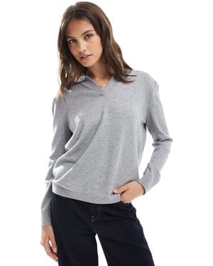 ONLY Knitted Polo - Gray