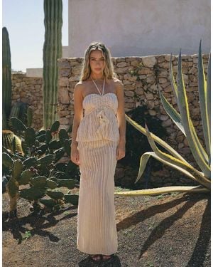 South Beach X Liv Silverman Halter Ruffle Cami Top - Green