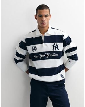 Champion X Mlb Long Sleeve Polo T-Shirt - Blue