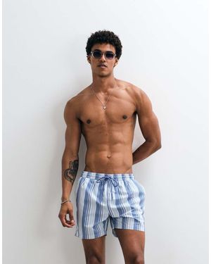 South Beach Stripe Swimshort - Blue