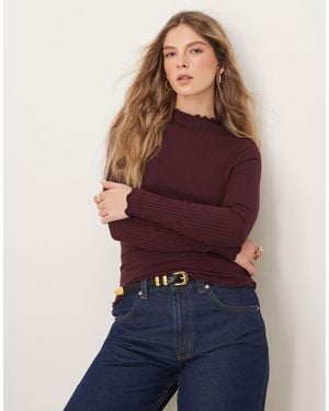 Jdy Lettuce Edge Top - Red
