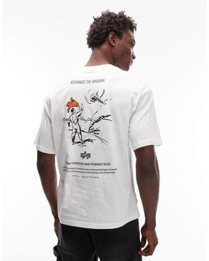 Alpha Industries Emergency Rescue Back Print T-Shirt - White