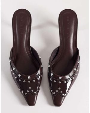 ASOS Sammie Studded Western Chisel Toe Heeled Mules - Multicolour