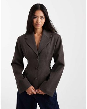 ASOS Moulded Cinch Blazer - Black