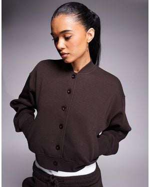 Kaiia – cardigan aus sweatstoff - Grau