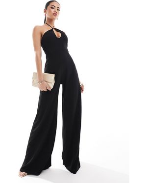 ASOS – neckholder-jumpsuit - Blau