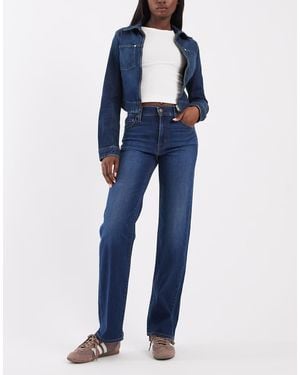 Levi's Vaqueros Rectos De Talle Alto En Azul Oscuro